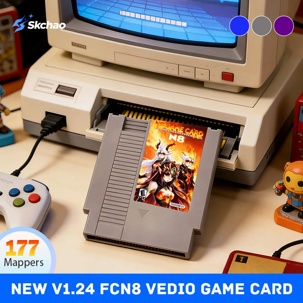 

Новая версия 1.24 EDN8 Plus: игровая карта с 1500 играми на флеш-карте для игровых консолей FC NES US с картой памяти 4G TF.