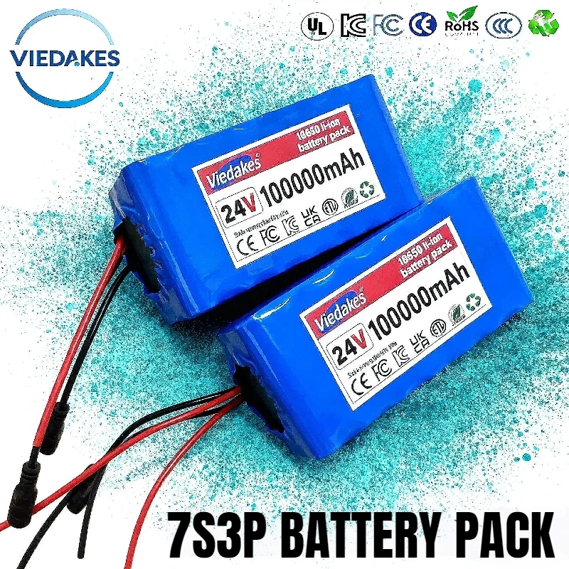 

24V 100Ah 7S3P Li-ion Battery Pack - for Electric Wheelchair Bicycle Mobility Scooter with Charger Durable Fast Charging