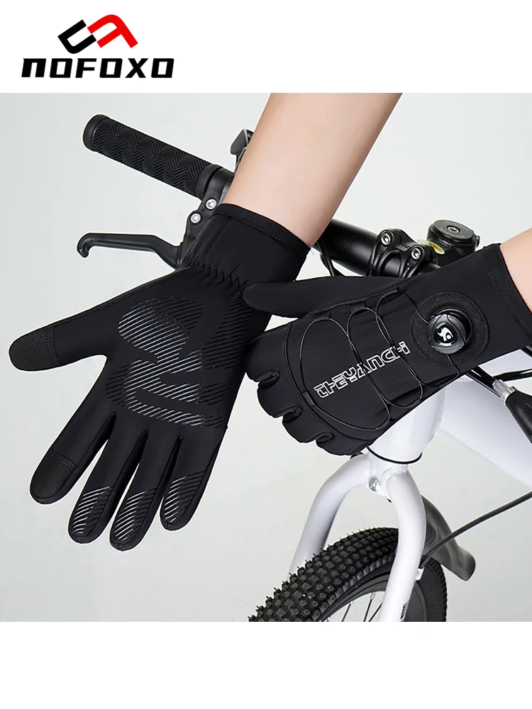 AliExpress nofoxo NOFOXO Outdoor Sports Running Ski Touch Screen Fleece Gloves Thermal Full Finger Warm Windproof Waterproof Cycling Gloves