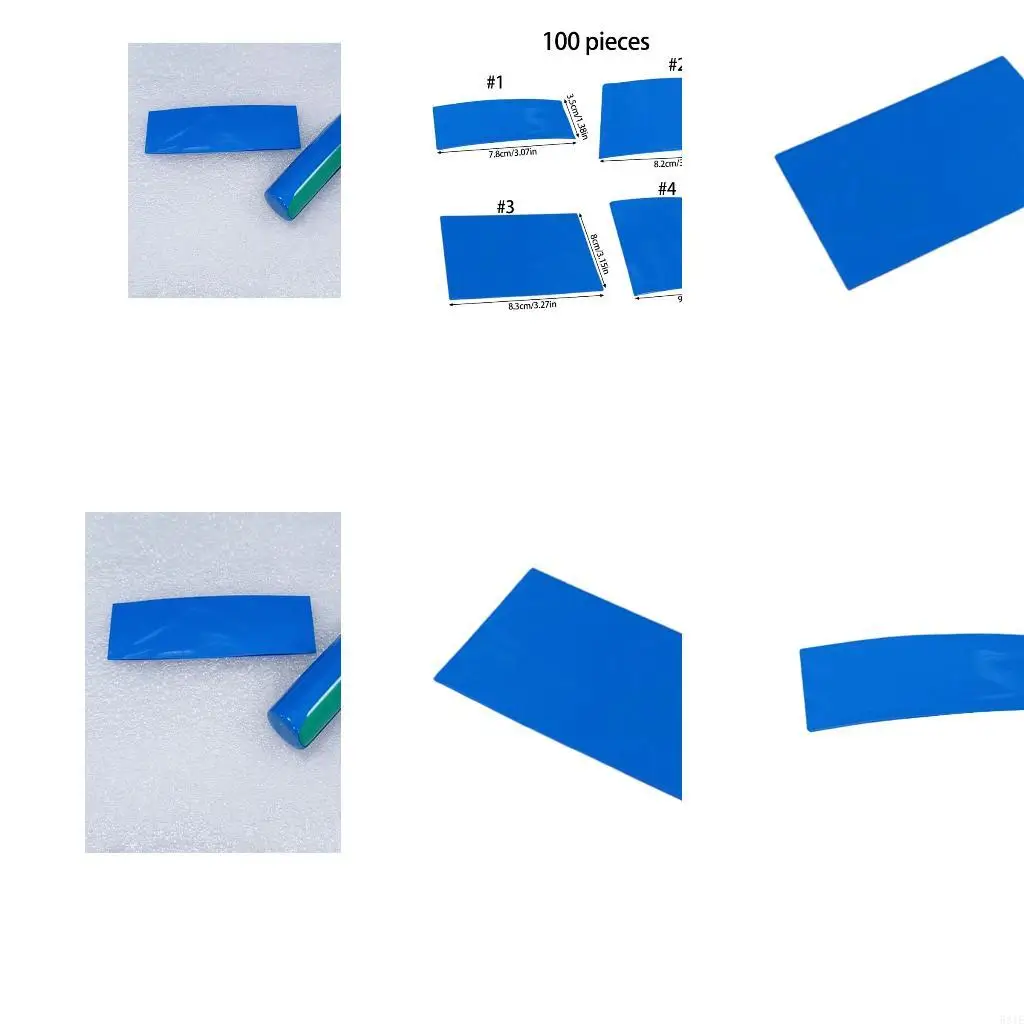 

581E 100Pcs Battery Skin PVC Film Protector Cover Battery Shrinkable Cable Sleeve