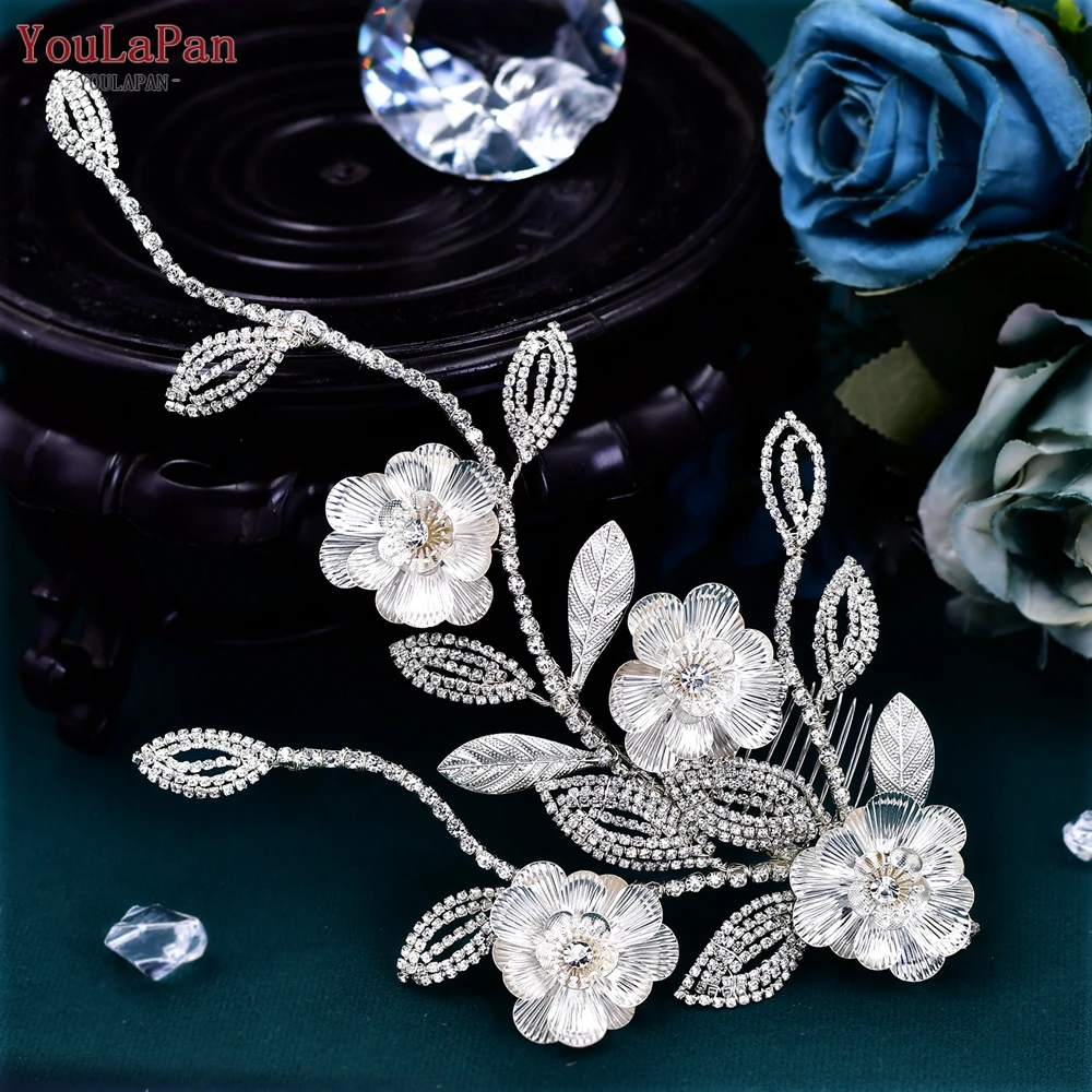 YouLaPan Alloy Flower Bridal Hair Comb Wedding Hair Ornament Bridesmaid Exquisite Headwear Banquet Headwear Party Headband HP570