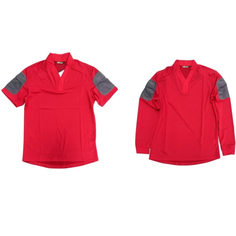 Red VS Short Sleeved/Long Sleeved Outdoor Hiking And Mountaineering Speed Drying Flood Resistant Clothing
