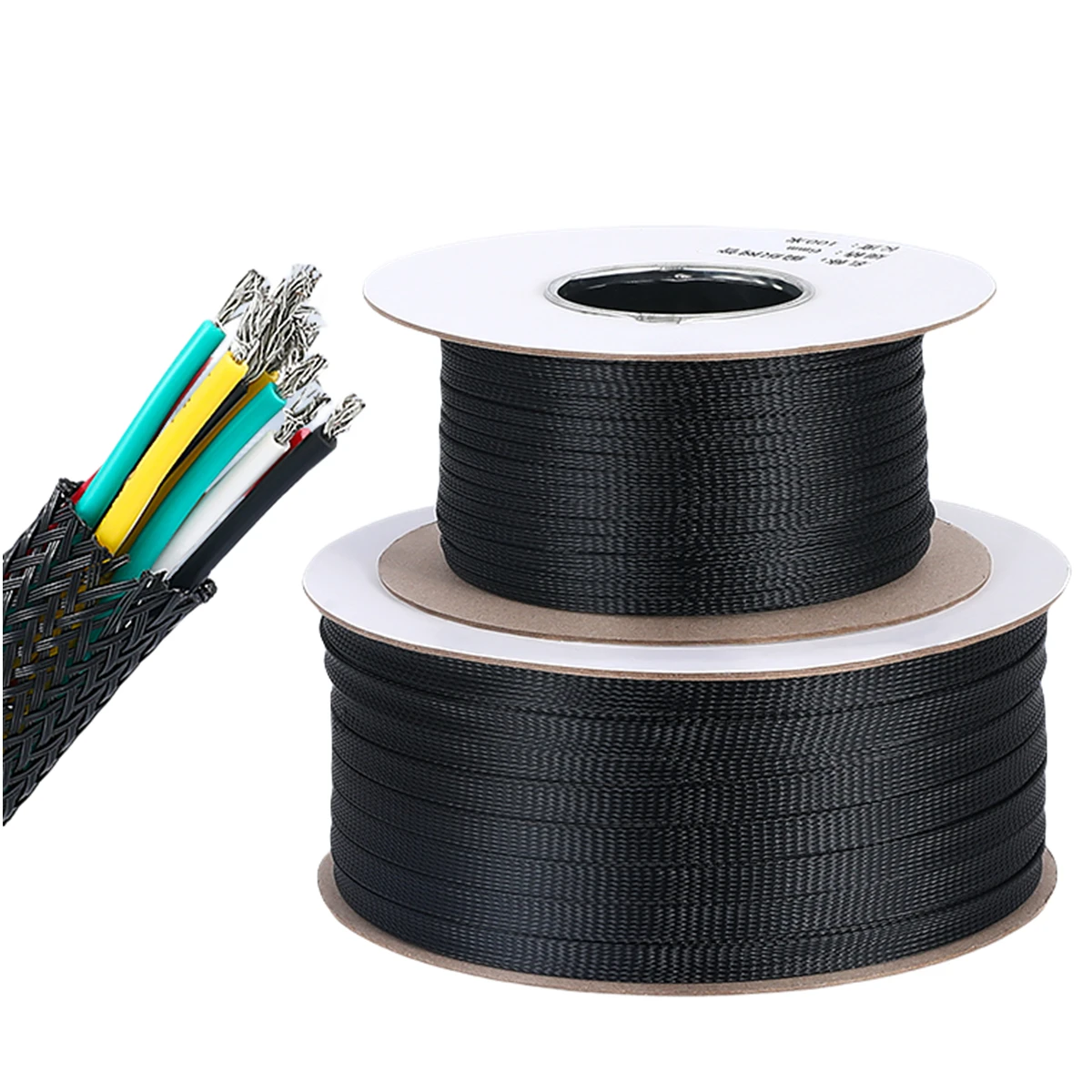 1/5/10/50/100M Black Insulated Braid Sleeving 4/6/8/10/12/14/20/25/30/35mm Tight PET Wire Cable Gland Protection Cable Sleeve