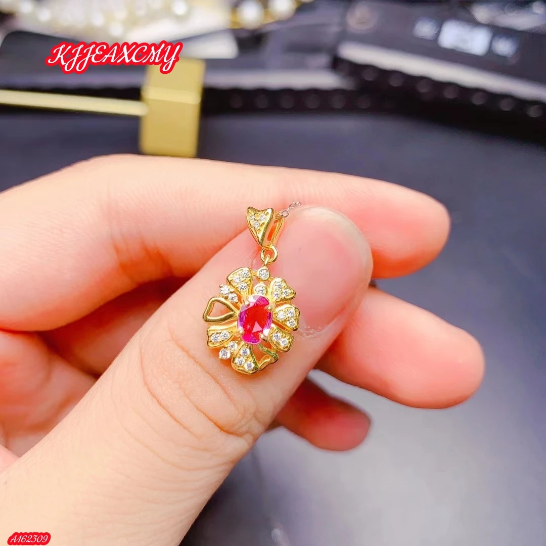 

KJJEAXCMY Brand Boutique Jewelry 925 Sterling Silver Natural Pink Sapphire Women's Colorful Gem Ring Girl Handmade Ancient Metho