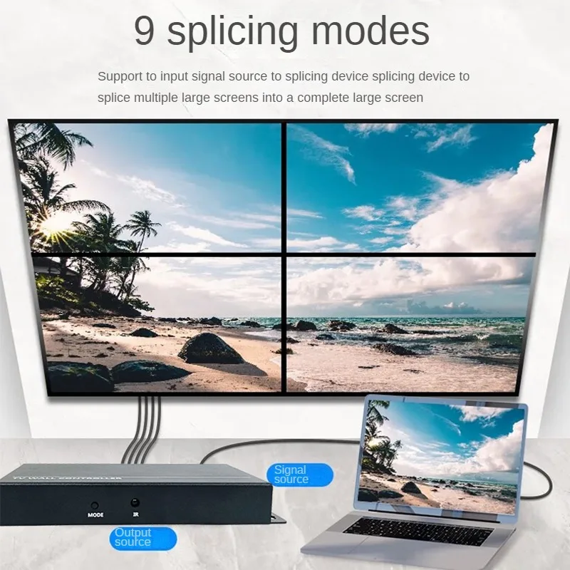 Picture 4: Video Wall Controller 2x2 with HDMI Output Display Wall Processor Splicer for 1X2 1X4 1X3 2X1 3x1 4X1 Multi Video Screen