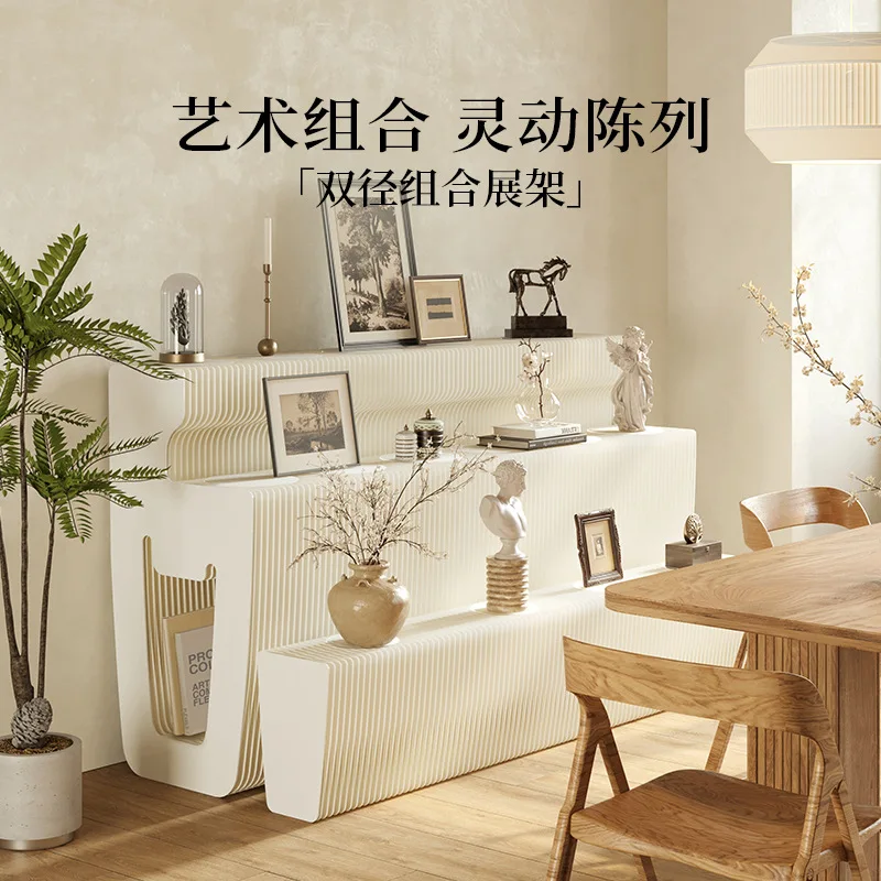 Showcase display rack offline brick and mortar store exhibition display product samples double diameter combination