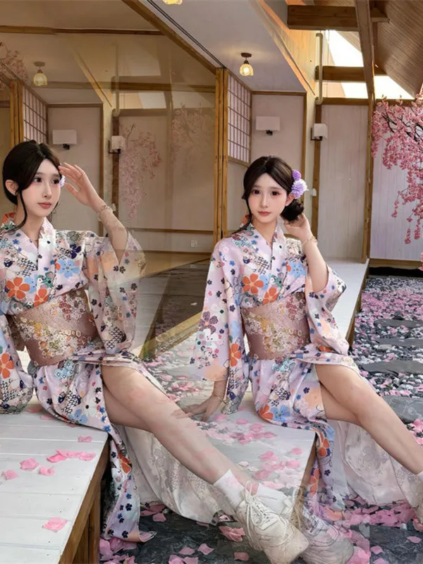 

Japanese Style Bathrobe Photography Costume for Girls Photo Studio Artistic Portrait Clothing Traditional Chinese Stage Wear