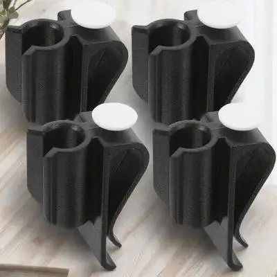 

4pcs Black Plastic Golf Club Holder Lightweight Durable For Travel Home Course Party School Use Putter Storage Putter Bag Clip