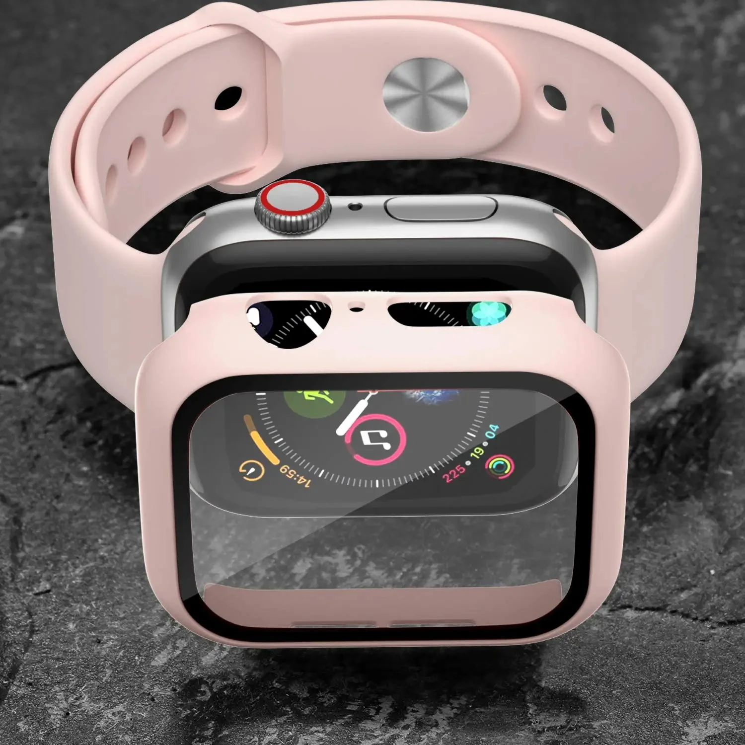 Чехол для Apple Watch Series 8 7 45 мм 44 мм 40 мм iwatch 6 SE 5 4 3 42 мм 38 мм стекло + защитная пленка для экрана Apple Watch Аксессуары