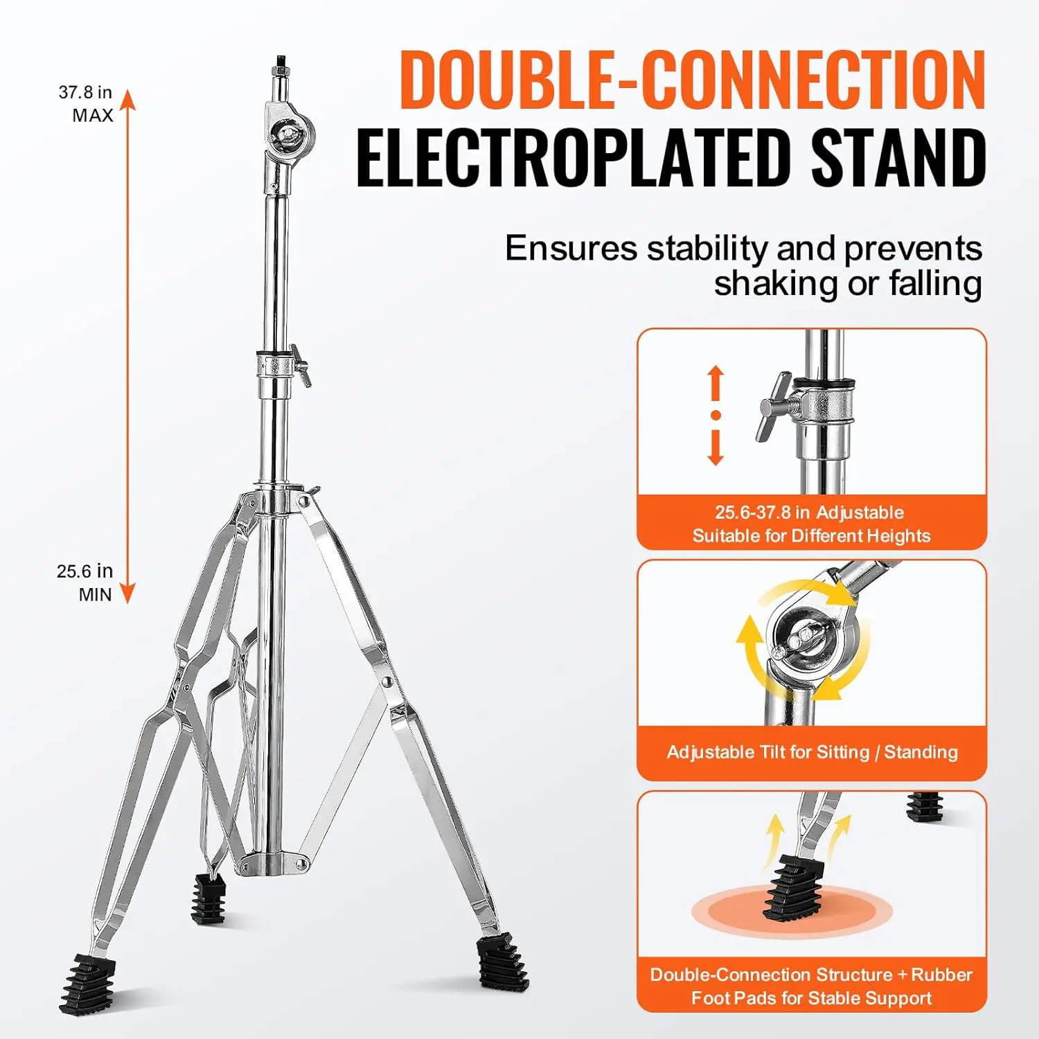 30 노트 Glockenspiel 실로폰 벨 키트 말렛, 드럼 스틱, 음악, 8" 연습 패드가 포함된 전문 타악기 세트