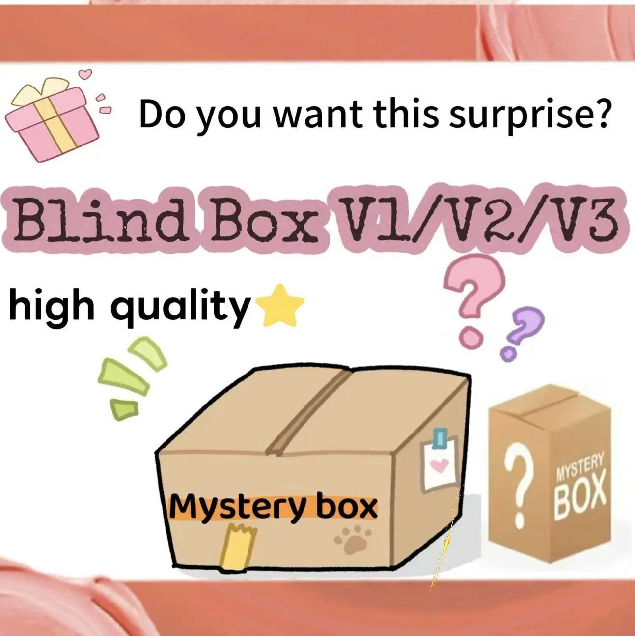 

Hot Kawaii Monster Blind Box - V1 V2 V3 Pendant Keychain, Birthday Surprise Gift