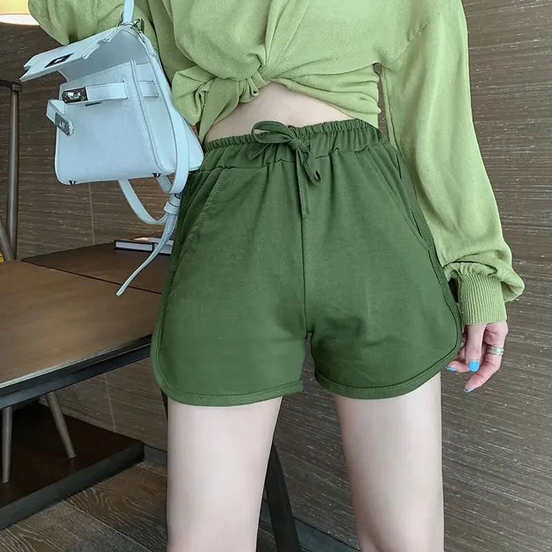 Pantaloncini da corsa fitness per donna Sport Palestra Vita alta Sport Larghi giovanili da indossare Pantaloni corti da donna caldi estetici Y2k Harajuku