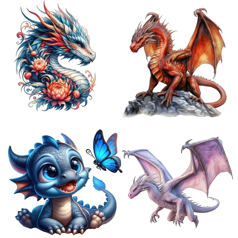 Three Ratels CF45 Dragon cartoon art wall stickers for home decoration Personalized car decals