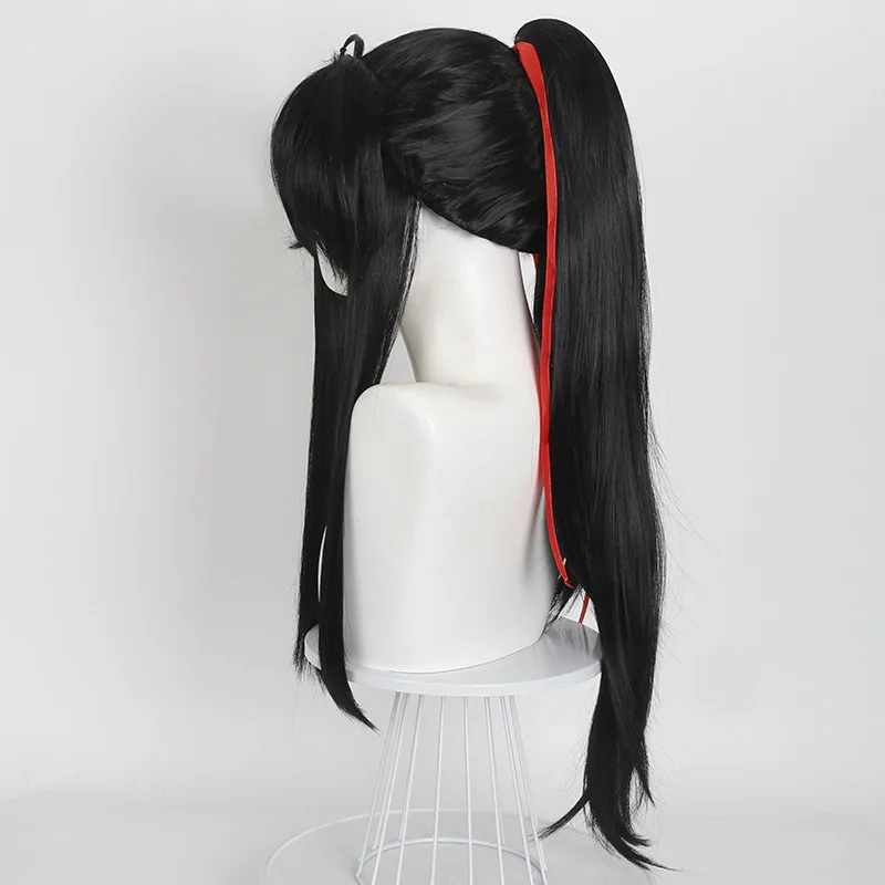 "Magic Dao Yiling Elder Wei Wuxian Jeugdversie Cosplay Pruik Zwart Oude Stijl Enkel Broodje Oude Stijl Pruik"