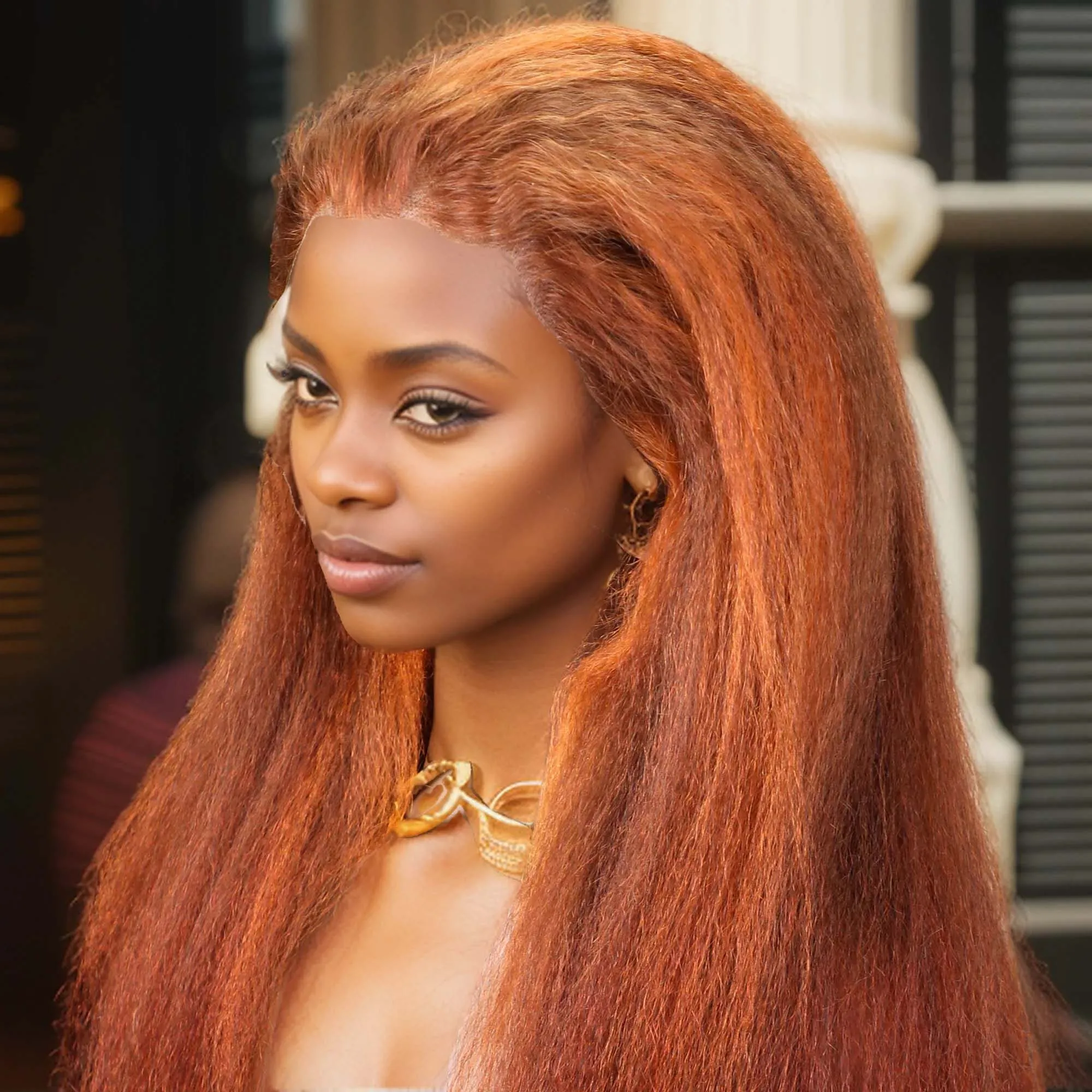 4/350 Piano Color Kinky Straight 13x6 Lace Frontal Human Hair Wigs Highlight Ginger Orange Brown Color Remy 13x4 Lace Front Wig