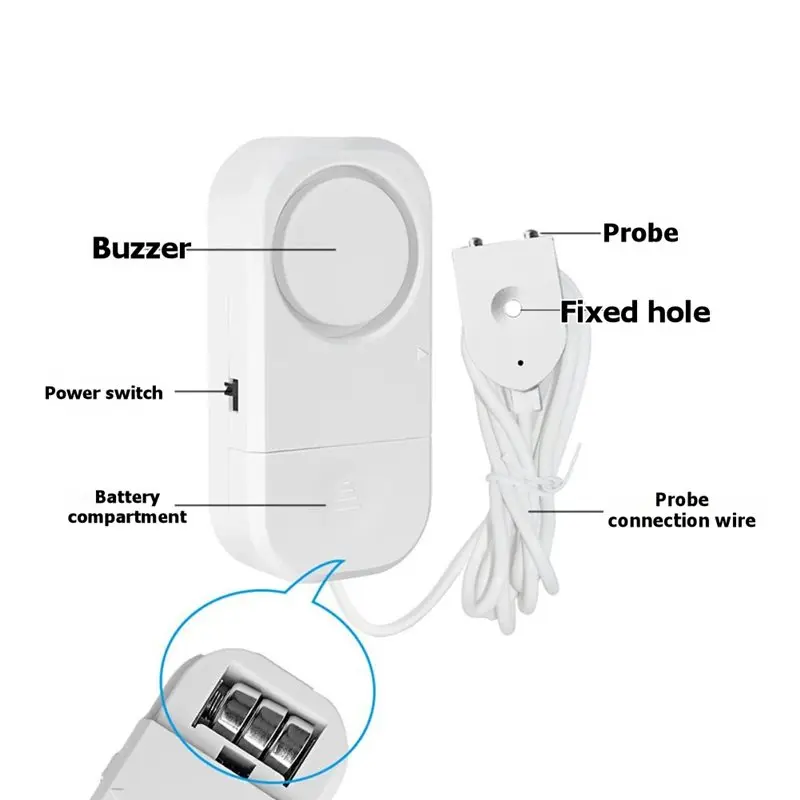 ABKN-Water Leak Sensor Sound Alarm Water Overflow Level Detector Smart Home Automation Residential Security Protection System