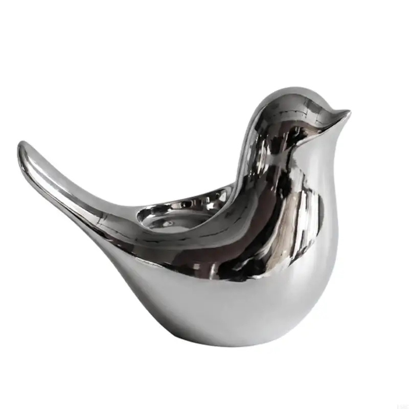 Bird Figurine Votive Holders, Ceramic Tealight Stand Decors for Dining Tables, Shelves, Mantels, and Event Styling Scene
