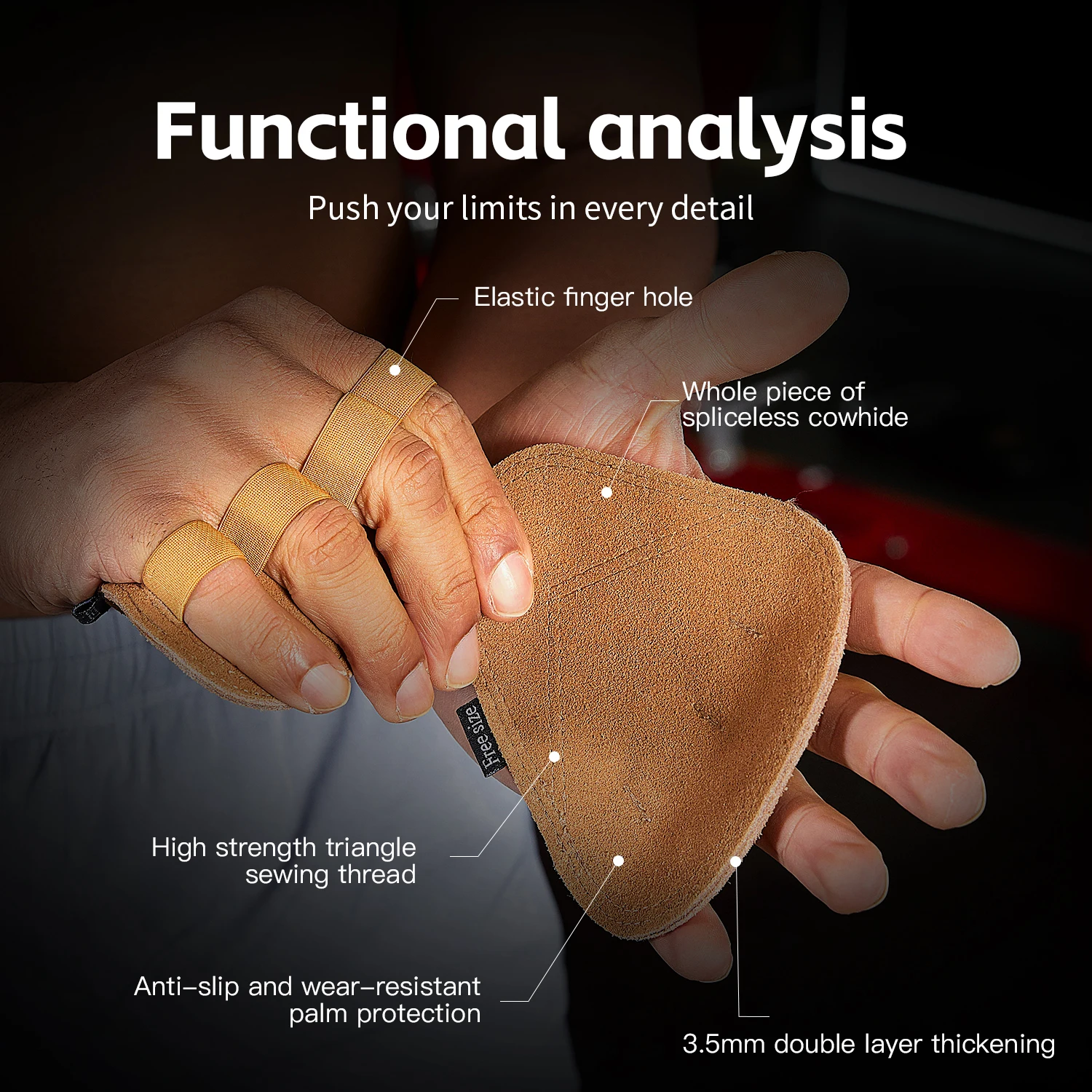 قفازات جلدية لرفع الأثقال للتدريب لحماية راحة اليد للنساء والرجال للياقة البدنية ورياضة الجمباز ومقابض رفع الأثقال