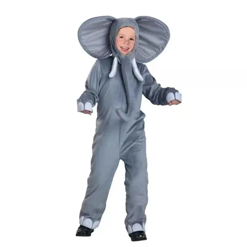 

Kids Elephant Costume Game Cosplay Set Cute Kids Animal Cosplay Kindergarten School Dance Party Performance Halloween Costume