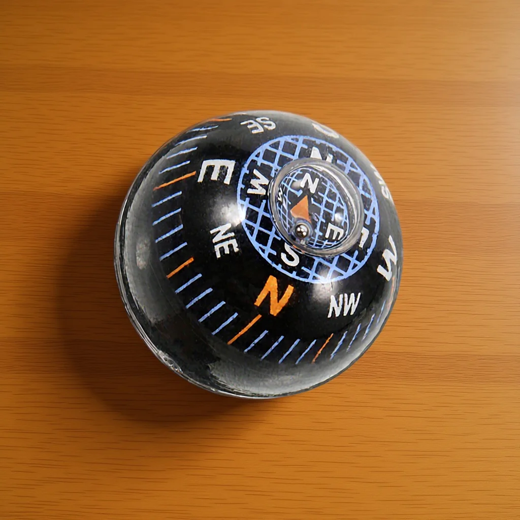 

Black Plastic Mini Car Compass Spherical Design for Dashboard Motorcycle Boat Accurate Navigation Automotive Ball Compass