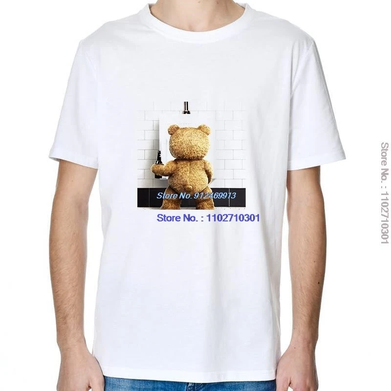 Ted Bong Men's Cotton Graphic T-Shirt Short Sleeve Fun Movie Top Tee Summer New Menswear Cult Funny