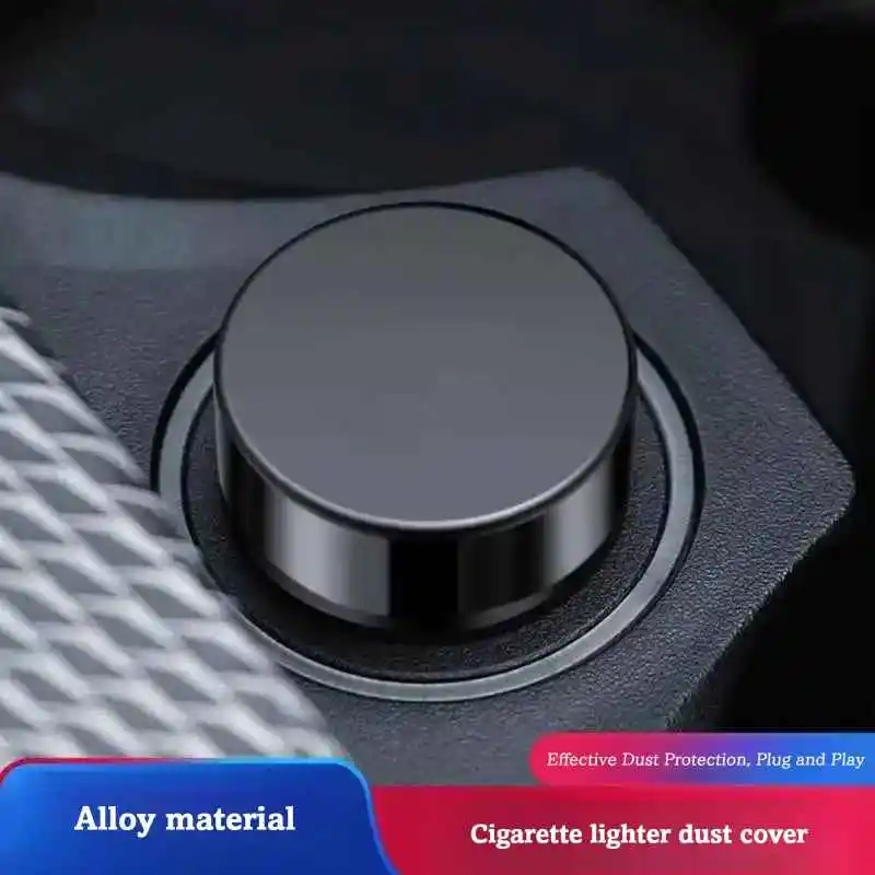 For Porsche Cayenne Macan Panamera911 718 Metal Cigarette Lighter Socket Plug Dust Cap Anti Electric Shock Interior Safety Decor