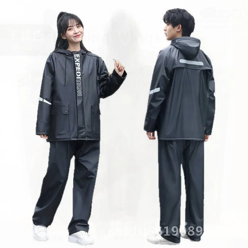 

Водонепроницаемый светоотражающий мотоциклетный плащ, костюм для всего тела, ПВХ, разделенные дождевые брюки для мотоцикла, скутера, дождя на вынос