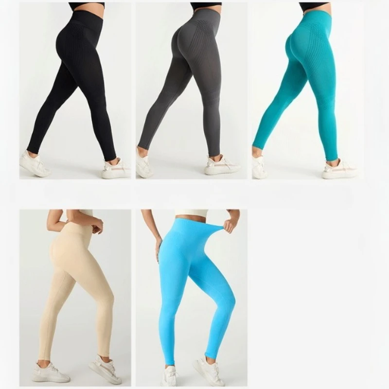 Women's Seamless Sports Leggings Quick Drying Long Pants Sexy Lines Yoga Pants Slimming Elastic Fitness Plus Size Yoga Pants