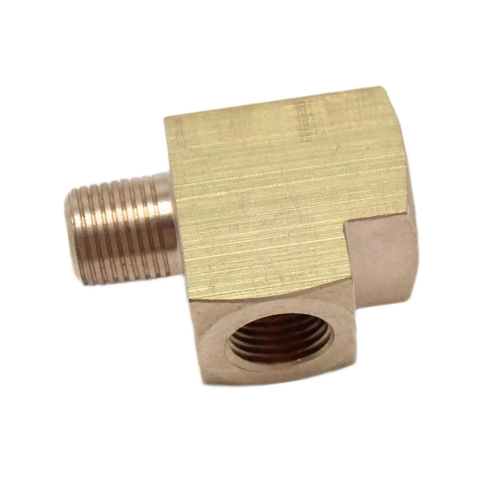 Compact Brass Oil Pressure Adapter M10x1 Tee Female Male Sensor Switch Connector for Engine Bay Install