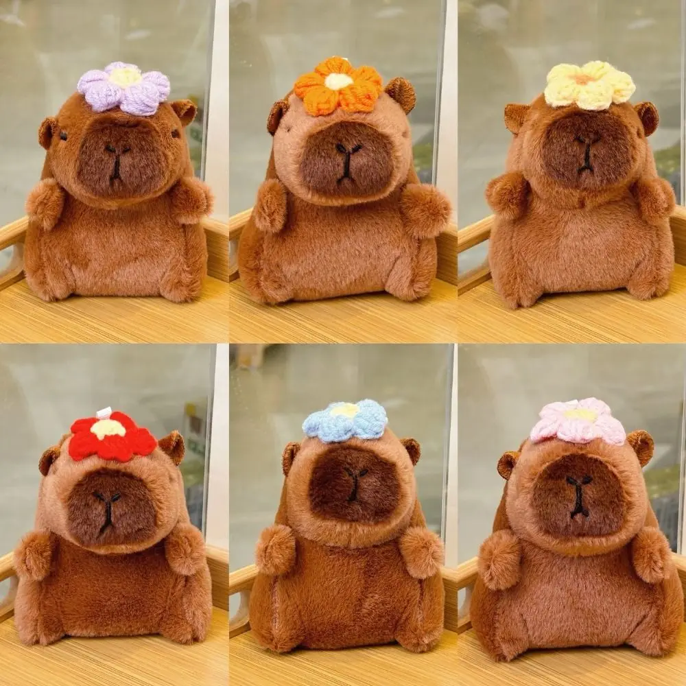 Uroczy breloczek z kapybarą w stylu kawaii, zabawka, symulacja herbaty mlecznej, miękka, puszysta ozdoba do torby.