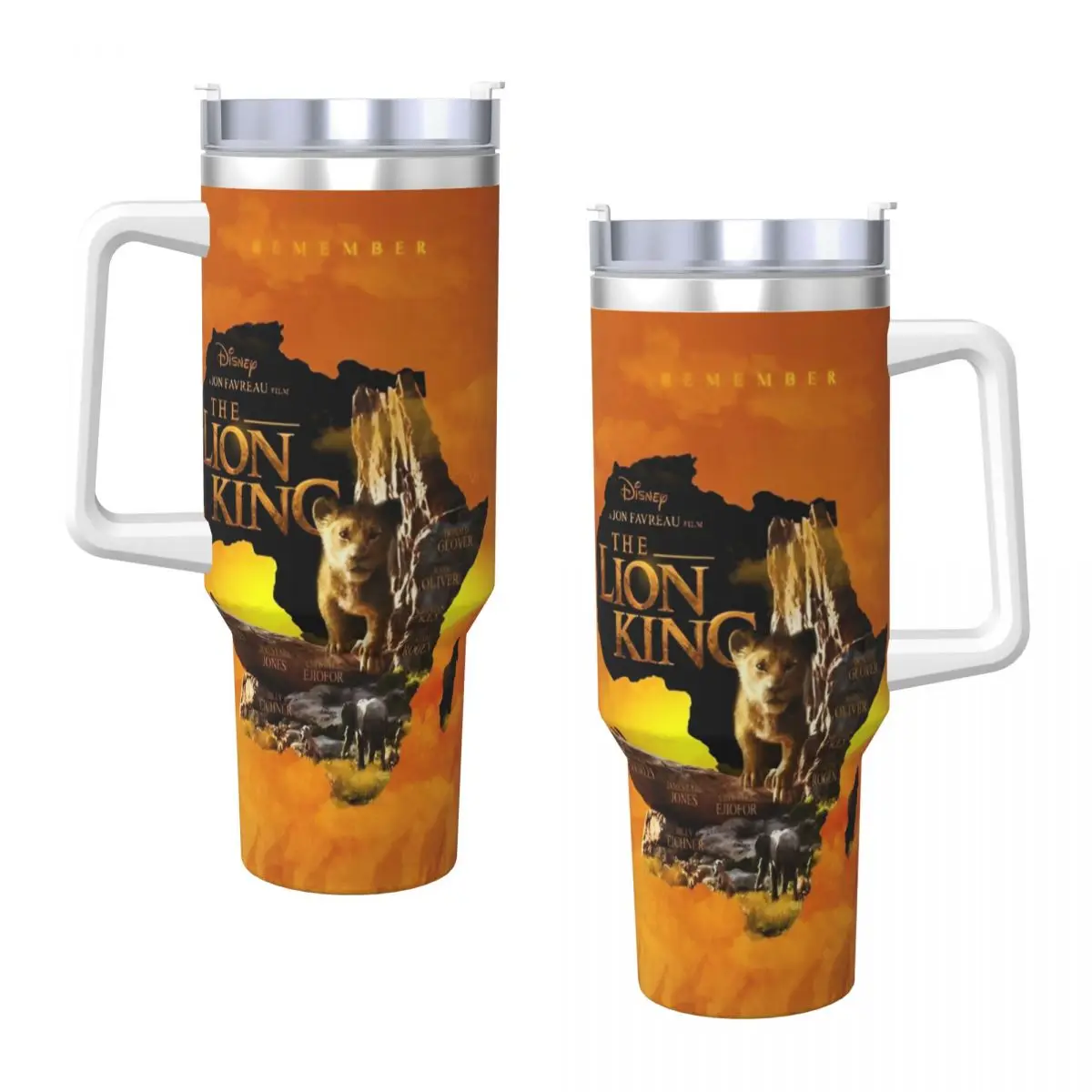 Stainless Steel Tumbler Mufasa The Lion King Coffee Mug Leakproof Cold and Hot Car Mugs Driving Printed Water Bottle