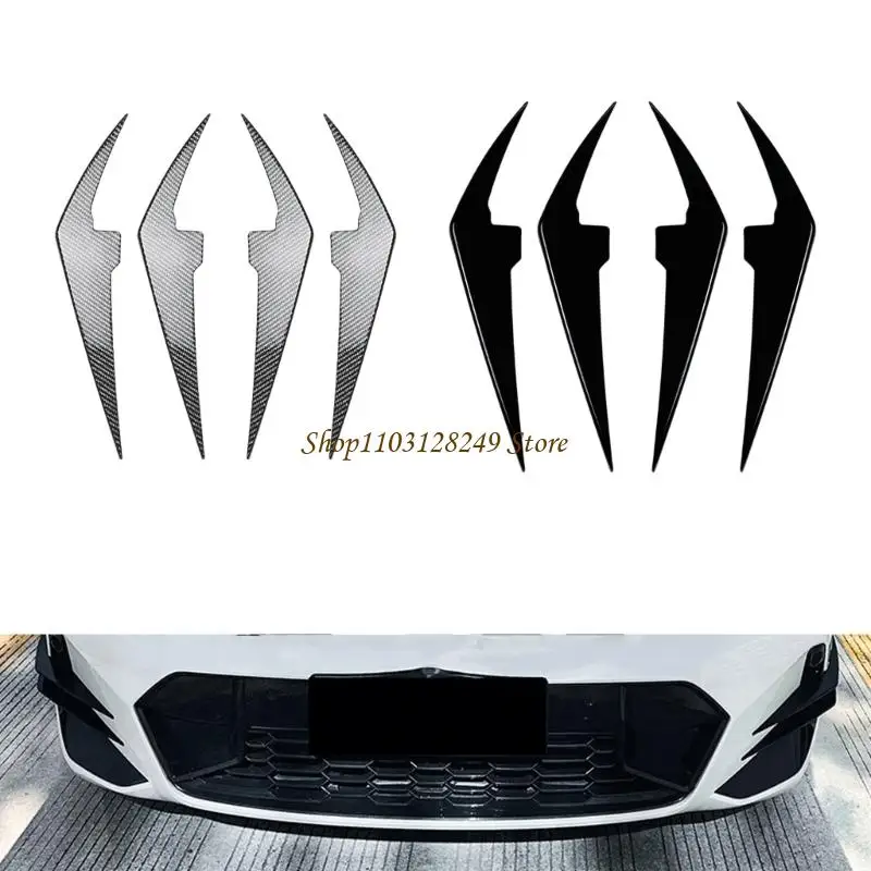 N5KD Front Bumper Accent Trim, 4 Shaped ABS Splitter Pieces for 318I 320I 330I M340I