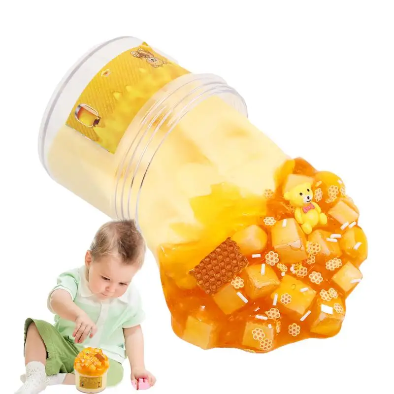 

Soft Clear Clay Toy Honey Bear Design Antistress Toys For Kids Mud Modeling Clay Vibrant Colored Clay Toy Set Creative Handmade