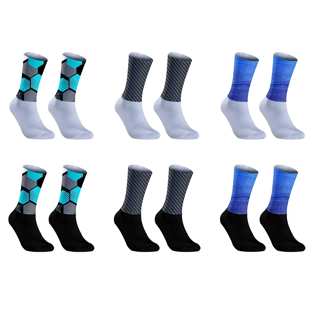 

2024 New Summer Cycling Aero Socks Breathable Quick Dry High Speed Cycling Sock With Anti-slip Rubber Band Pro Team