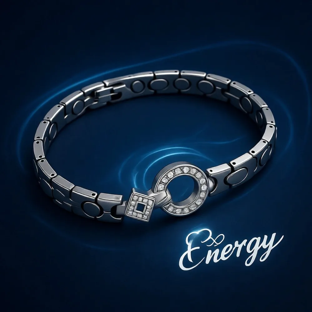 

Элегантный женский магнитный браслет из нержавеющей стали, 3500 Гаусс, регулируемый, в подарочной коробке