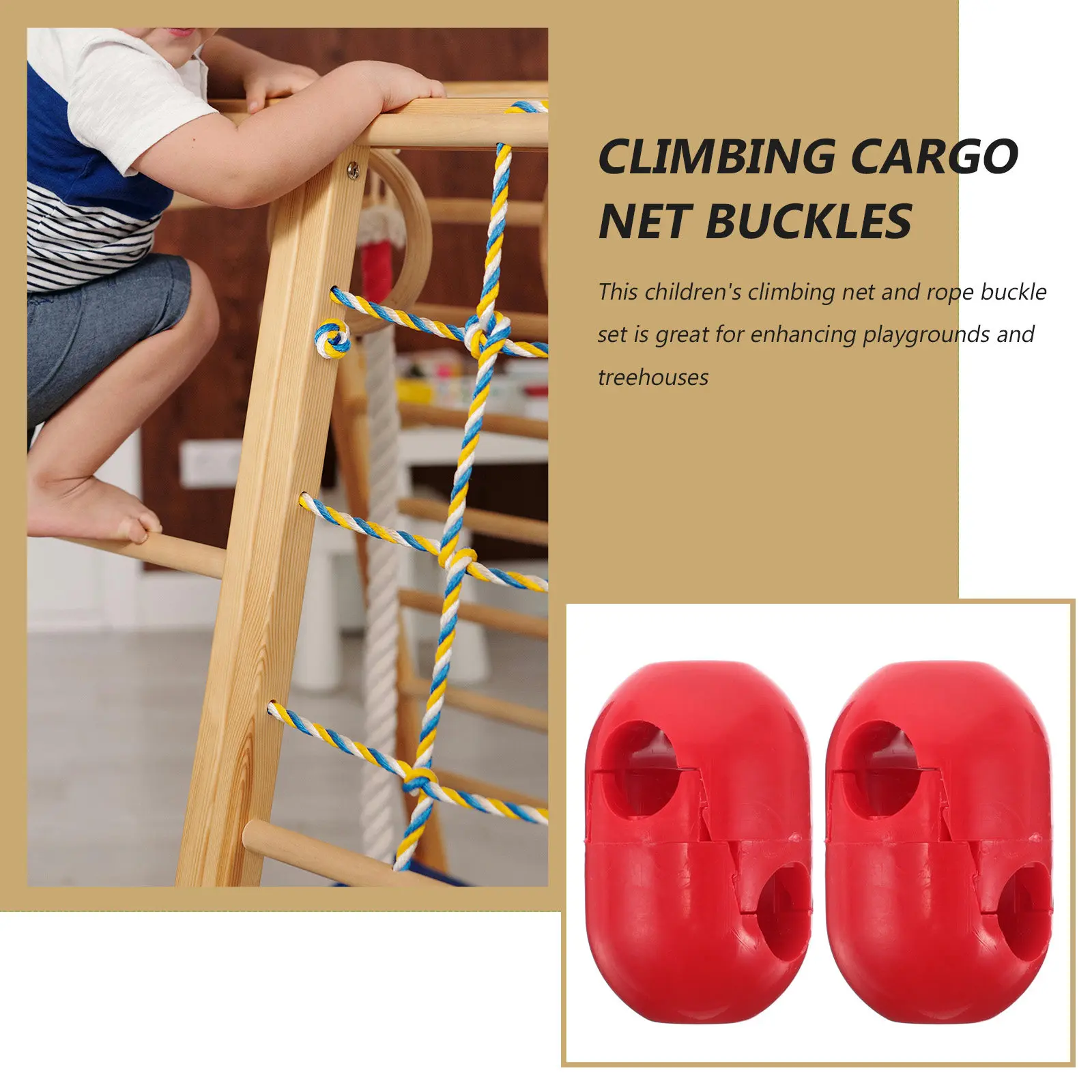 10Pcs Climbing Net Buckles Rope Ladder Connectors for Kids Outdoor Playground Cargo Net Equipment