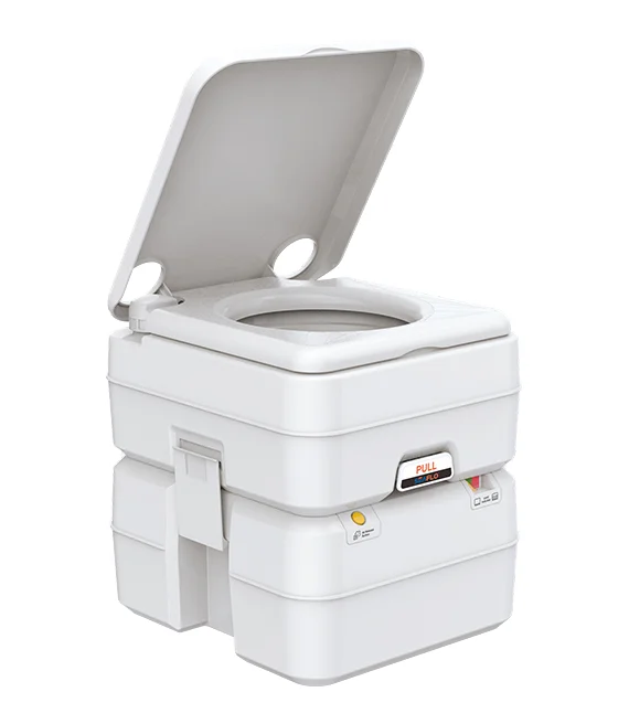 20L Modern Dual-Flush RV Toilet Portable Camper Van Accessory With Square Bowl And P-Trap Drainage For Trucks CampersATV&UTV