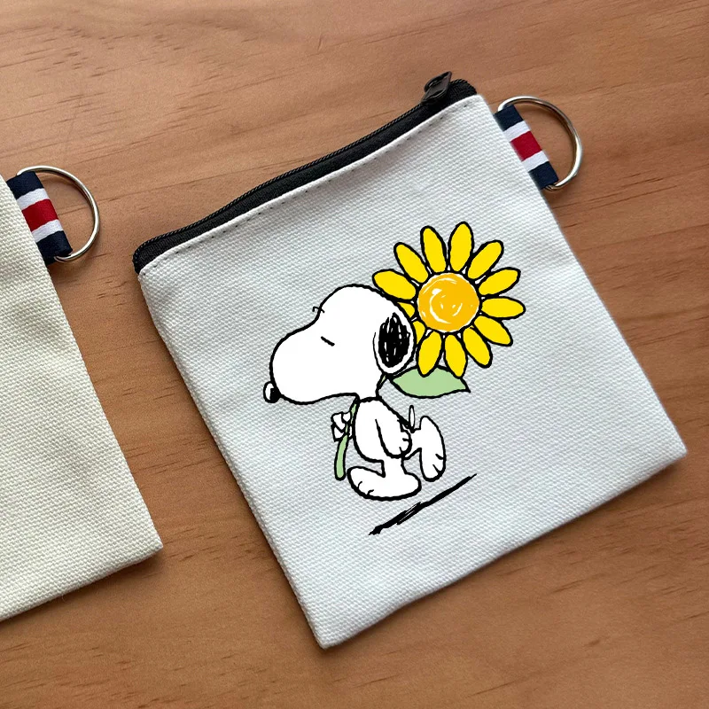 New Snoopys Coin Purses Cute Canvas Wallet Women Leisure Fashion Zipper Card Holder Kids Coin Pouch Lady Cases Birthday Gifts