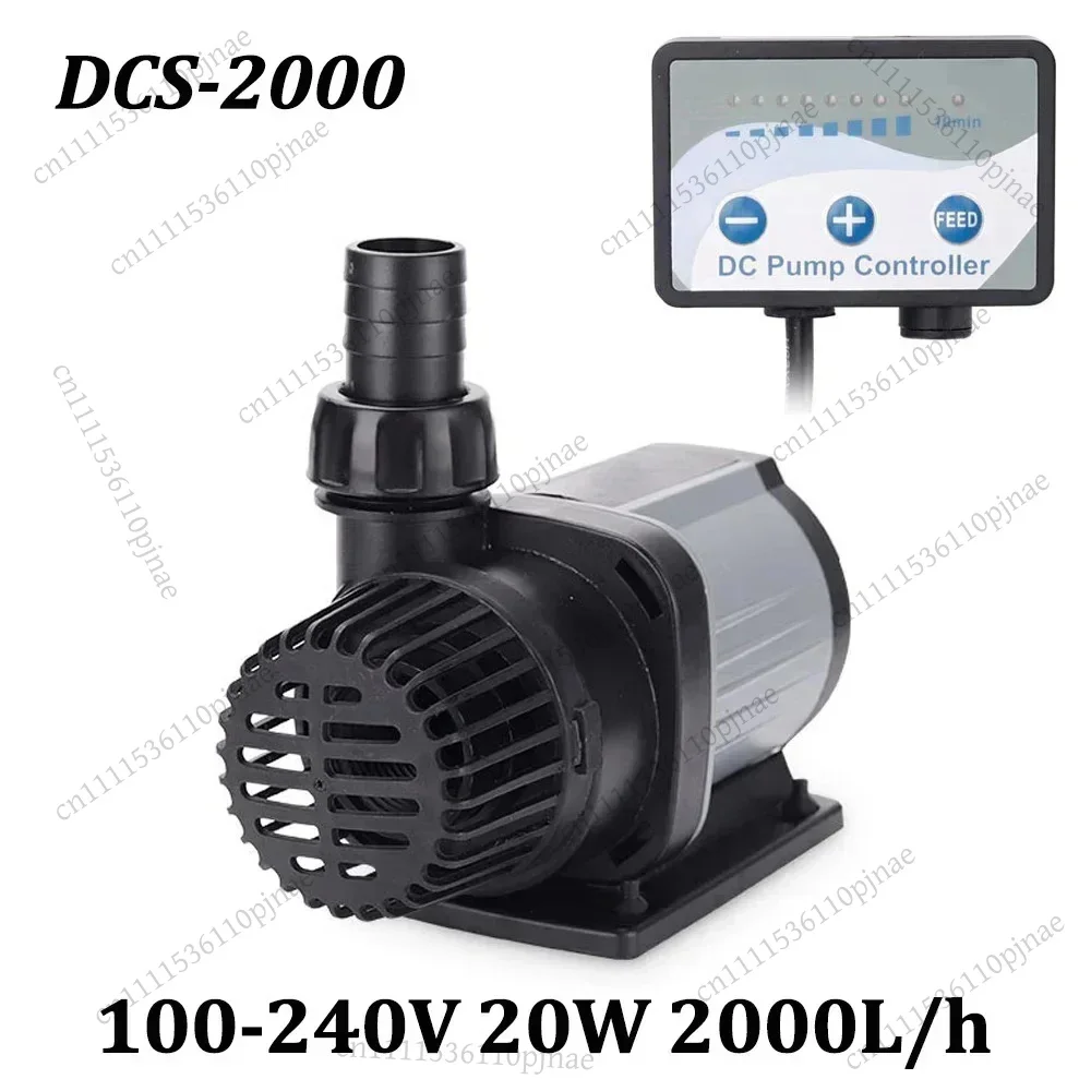 

For 100-240V 20W 2000L/h Jebao DCS-2000 Fish Tank Water Pump Variable Frequency Submersible Pump Flow Adjustable Energy