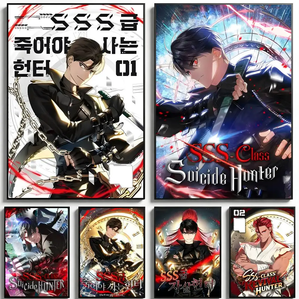 Manhwa SSS‑Class Suicide Hunter Poster Poster HD Printing Fresh Elegant Style Wall Art Home Decor For Living Room Bedroom Gift