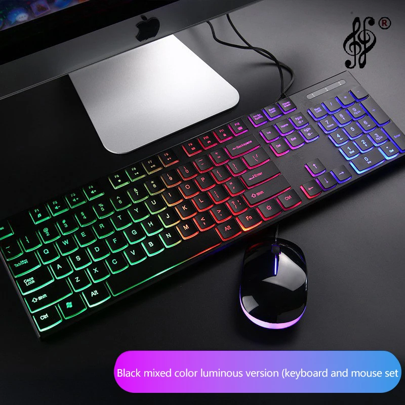 Wired Luminous Keyboard Breathing Light Chocolate Keyboard For Notebook Desktop Computer Gaming Office Typing