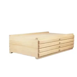 Pine Lightweight And Portable Storage Box Multi-layer Drawer Brush Storage Box for Art Student Outdoor Sketch