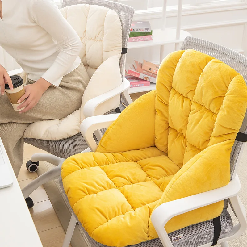 Winter Office Chair Cushion Plush Seat Pad Soft Warm Hip Pad Student Thickened Backrest Floor Seat Cushion