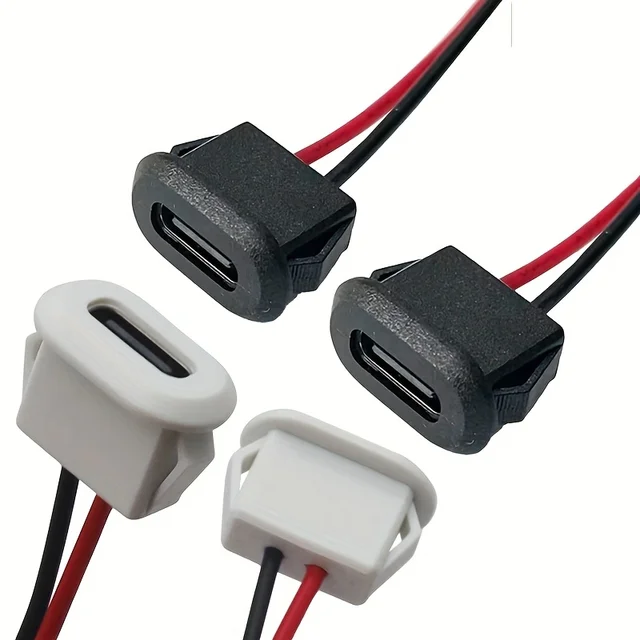 Złącze USB typu C Jack żeński typu C z klamrą na kartę 3A Wysokoprądowe szybkie ładowanie Port USB-C Gniazdo wtyczki ładowarki