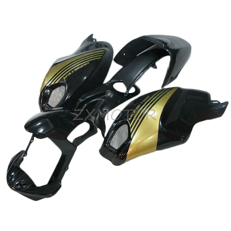 Black Gold Complete Fairings Parts Set For DUCATI Monster 696 796 Injection Plastic Moto Free Custom fairing Kits OP49