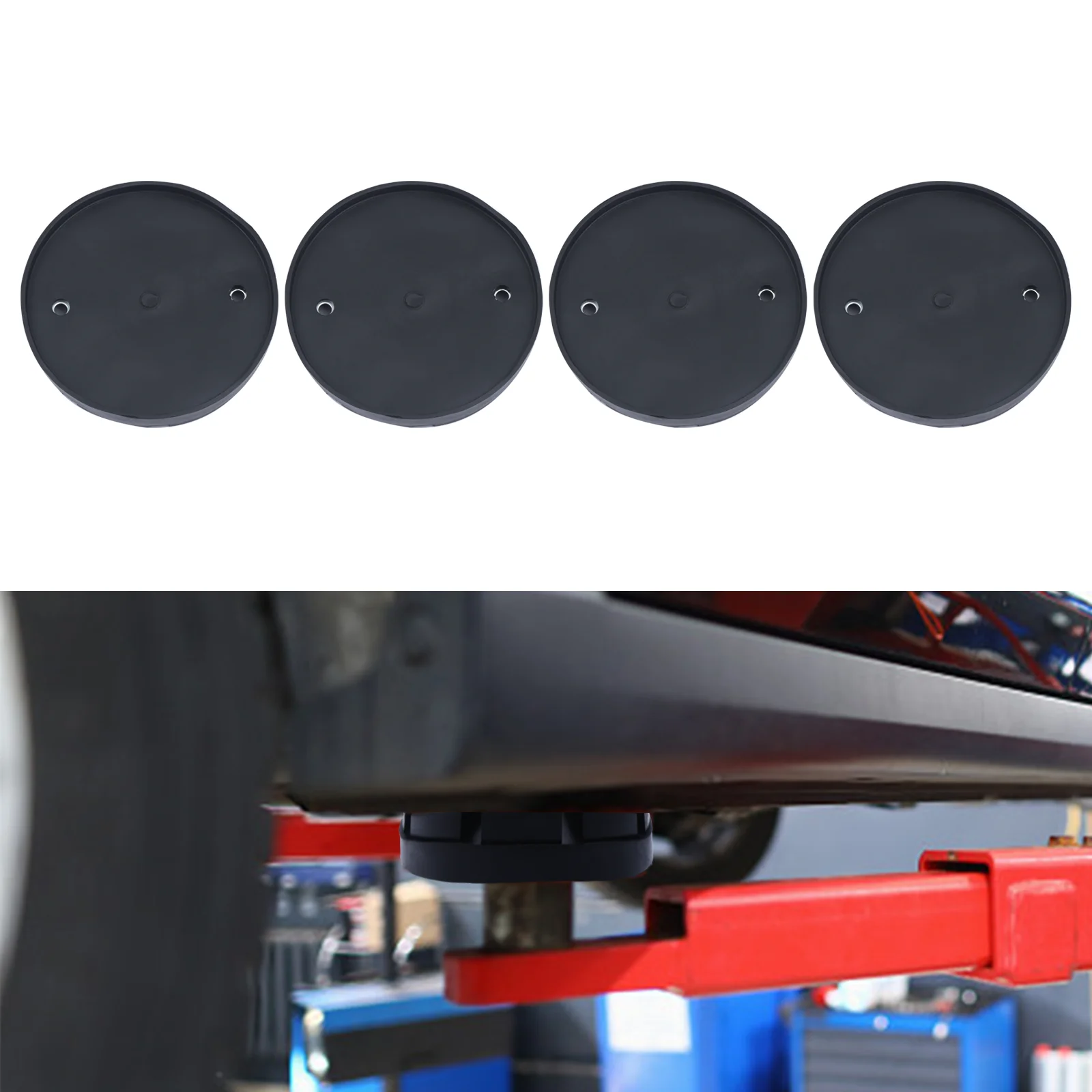 4Pcs Round Rubber Arm Pads Lift Pad For For Auto Lift Car Truck Hoist Heavy Duty