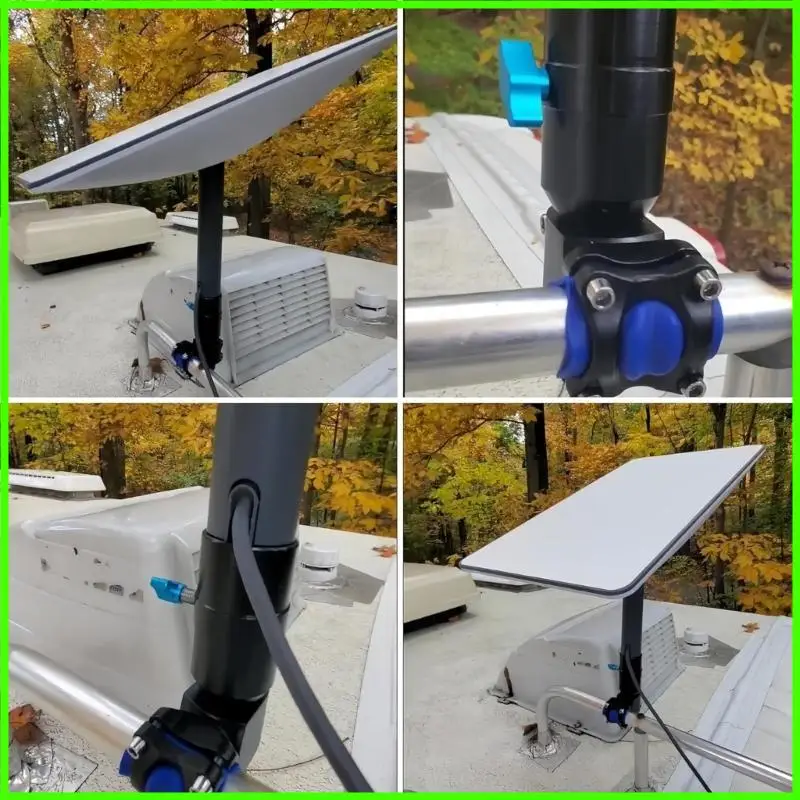 جبل للسقف/سيارات الدفع الرباعي/طبق الأقمار الصناعية في الهواء الطلق جبل لستارلينك جبل مع محول الأنابيب 0.8-1.1'' نطاق التثبيت #4