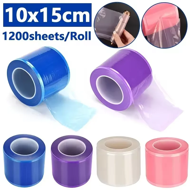

1200 шт./рулон, стоматологическая барьерная пленка, защитная пленка от загрязнений, 0,04 мм, одноразовая пленка-лента, водонепроницаемая клейкая лента, барьерная пленка для татуировок