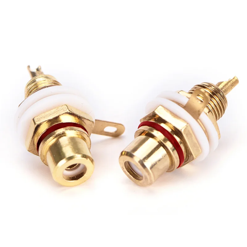 1 Pair RCA Connector RCA Female Socket Connector Chassis Panel Mount Adapter Audio Terminal Plug 3.5mm Plug AV Plug