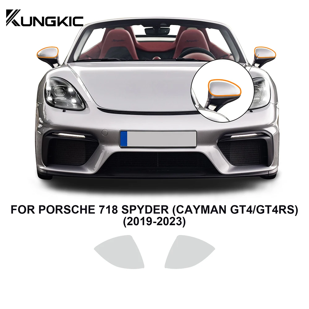 8.5Mil for Porsche 718 Spyder (Cayman Gt4/gt4Rs) 2019-2023 Paint Protection Film Pre Cut Bra Clear Ppf Tpu Headlight Rearview